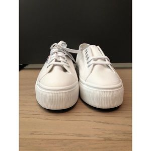 Superga White Platform Sneakers